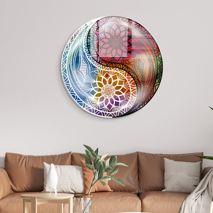 Wallity Cuadro decorativo de vidrio templado Multicolor 60 cm